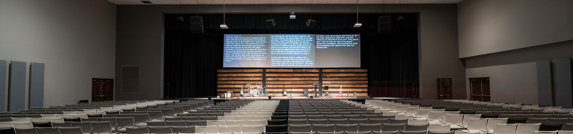 Theater/Conference/Music Hall finished construction project by Aspire.