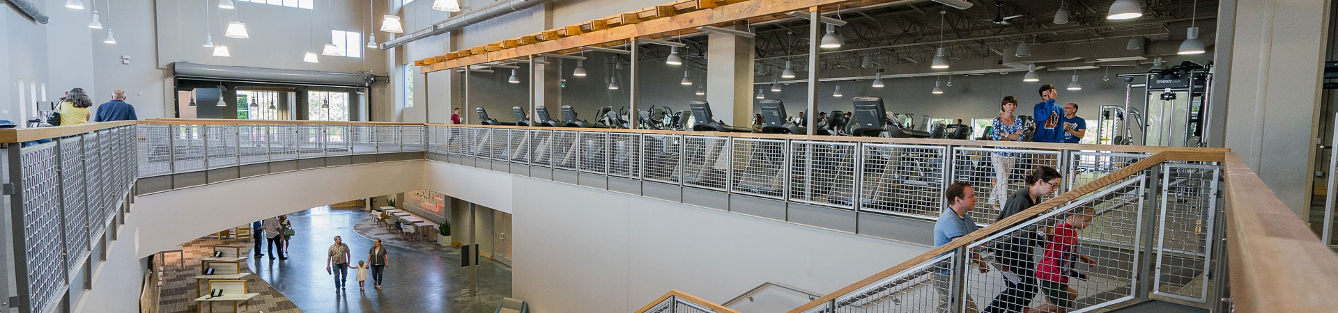 Very modern interior view of a commercial construction project that was managed by Aspire as the General Contractor.