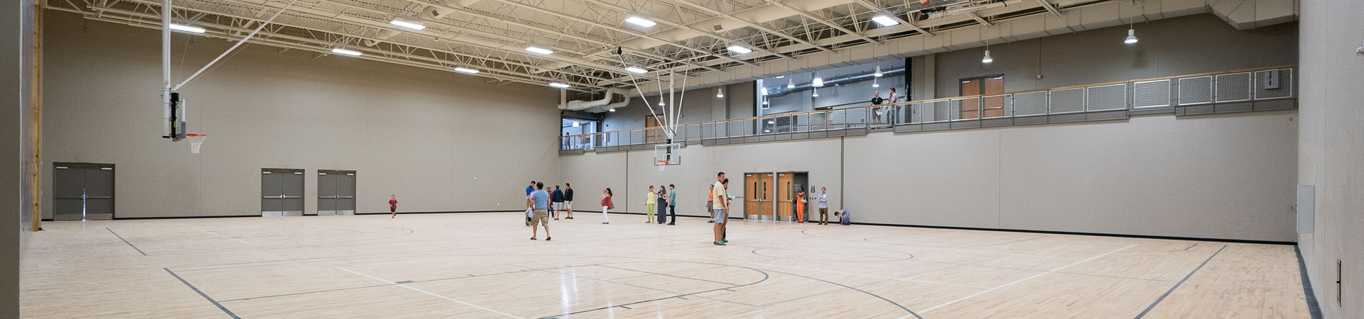 Basketball court construction project where Aspire was the general contractor.