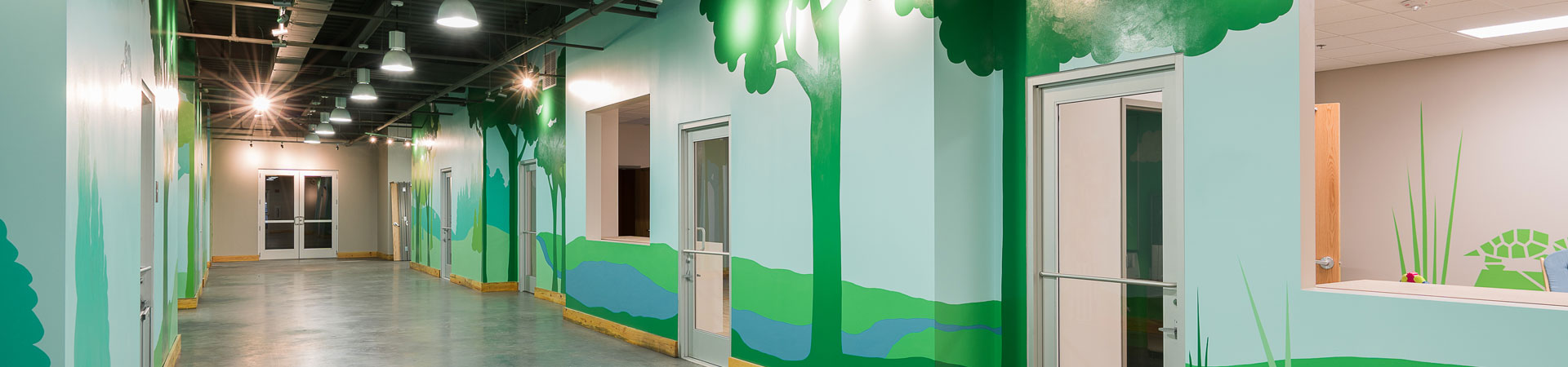 Interior of a commercial construction project where Aspire managed the build as the General Contractor